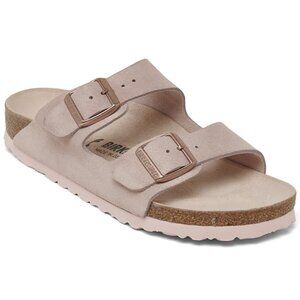 Birkenstock - Women's Arizona Natural Leather Metallic Sandals - Size 10/41